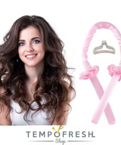 Saç Bigudi Seti Saten Saç Sosisi Pembe Renk