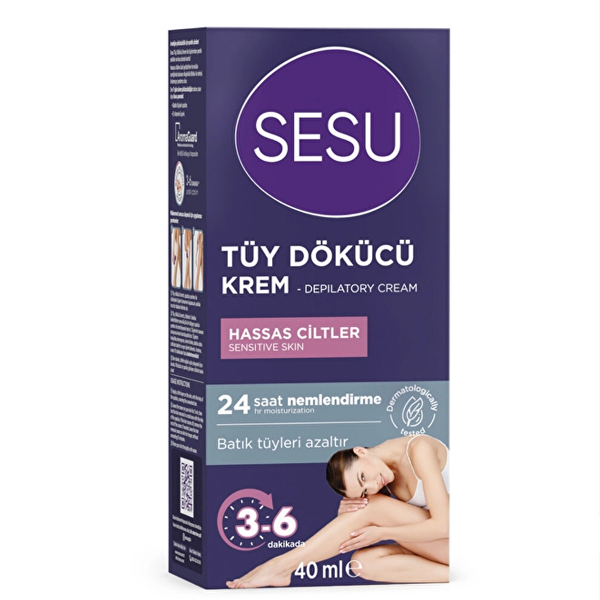 Sesu Tüy Dökücü Krem Hassas Ciltler 40 ml.