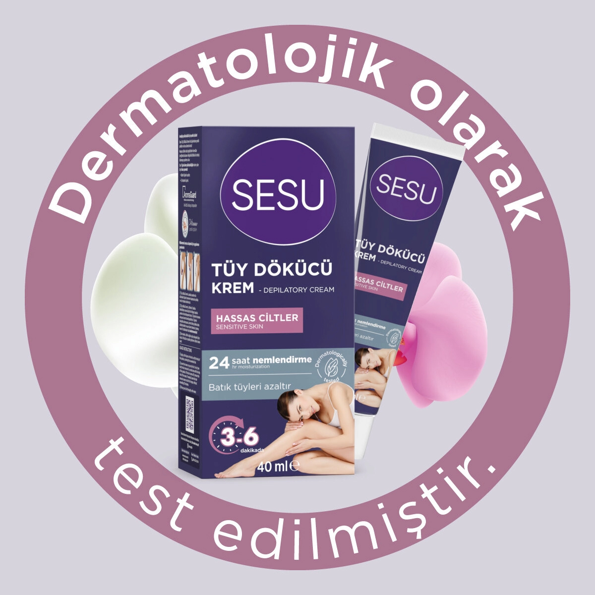 Sesu Tüy Dökücü Krem Hassas Ciltler 40 ml. - Görsel 3