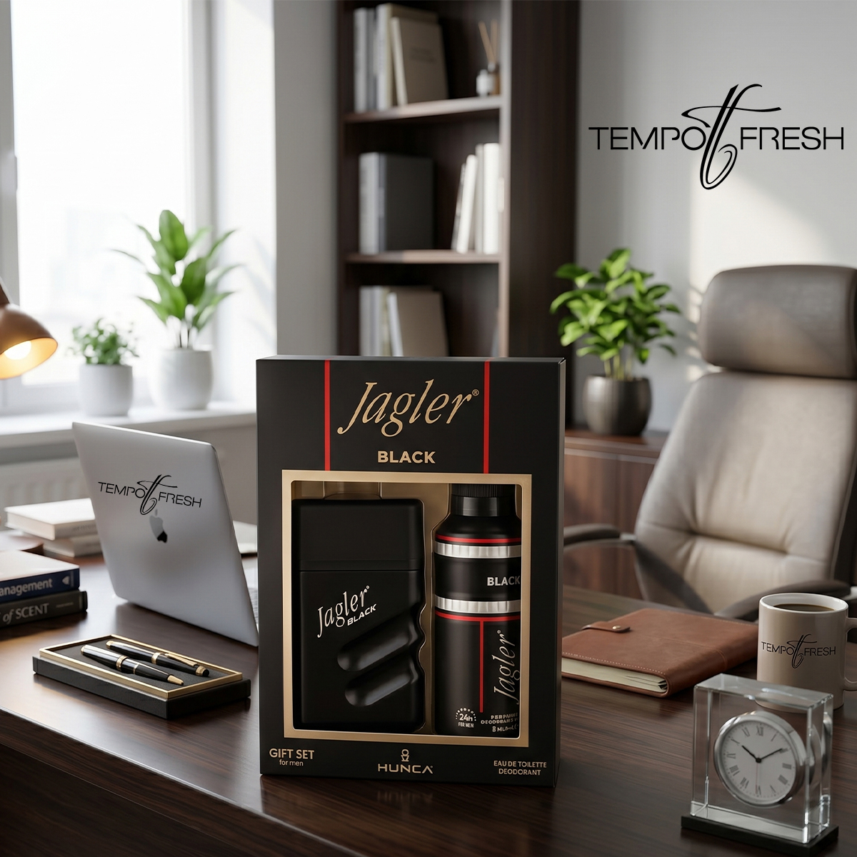 Jagler Black EDT 90 ml Erkek Parfümü ve 150 ml Deodorant Seti - Görsel 4
