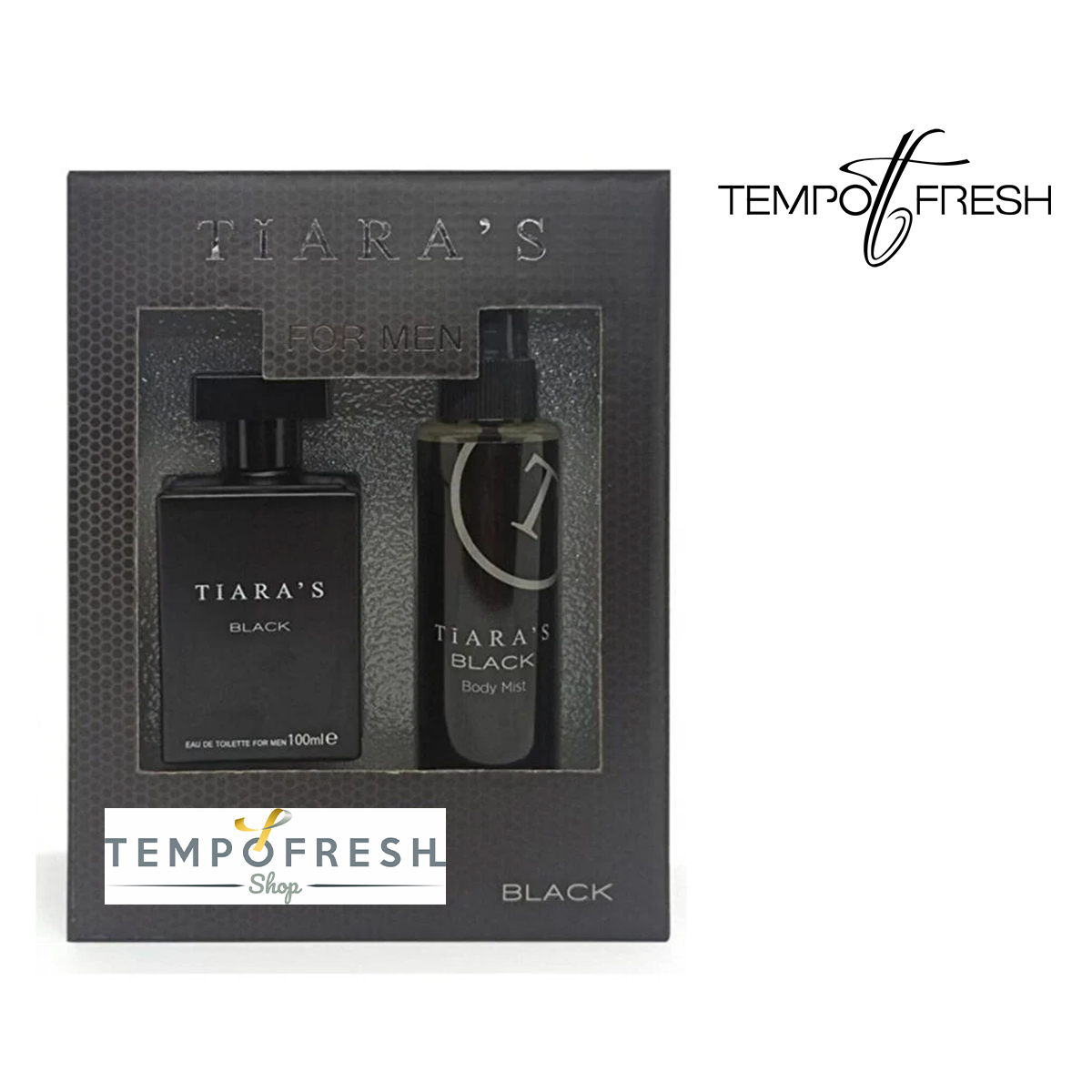 Tiaras For Men Black Edt 100 ml Body Mistt 150 ml Set - Görsel 2