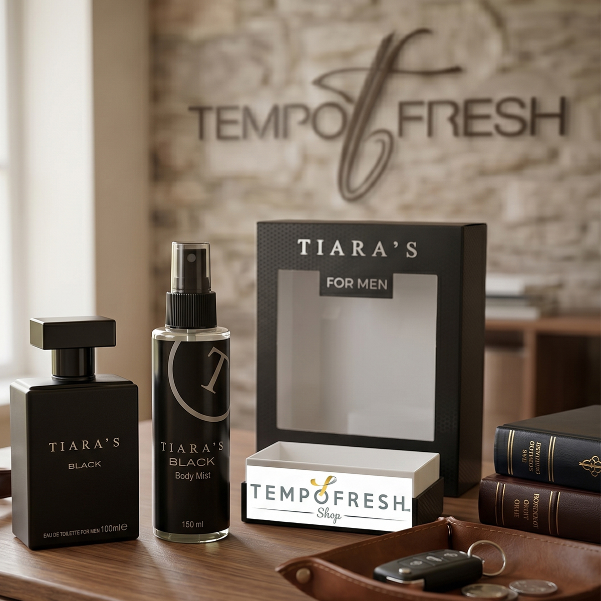 Tiaras For Men Black Edt 100 ml Body Mistt 150 ml Set - Görsel 4